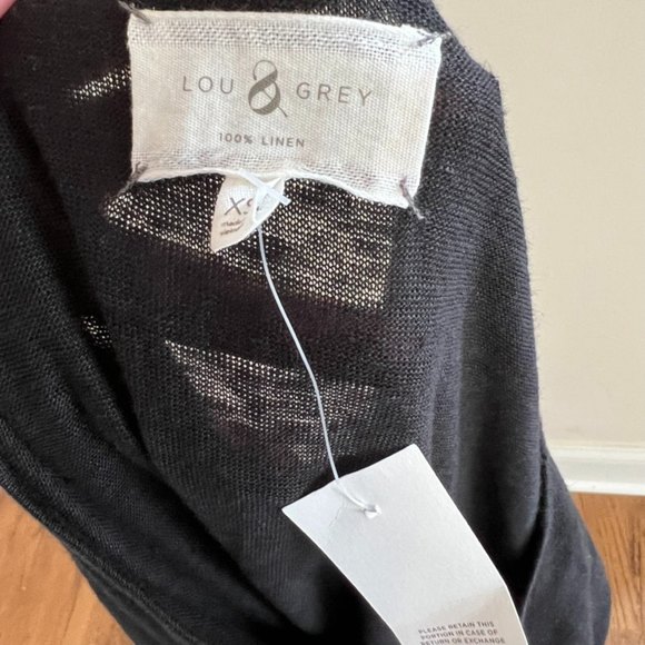 NEW Lou & Grey LOFT 100% Linen Black Dress Sz XS - Picture 10 of 10